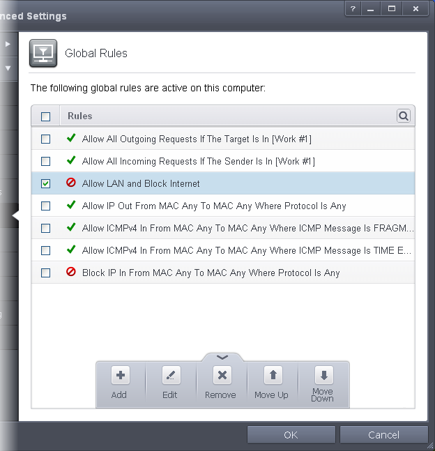 Blocking Access while Allowing Local Area Network (LAN) Access